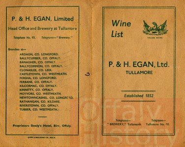 P.H Egans Wine List CoverJPG