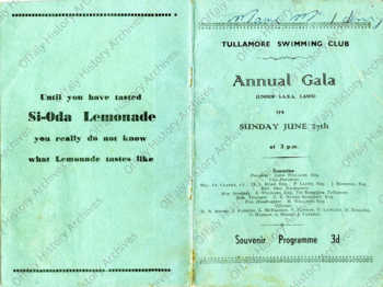 The Swimming Gala in Tullamore in 1950s