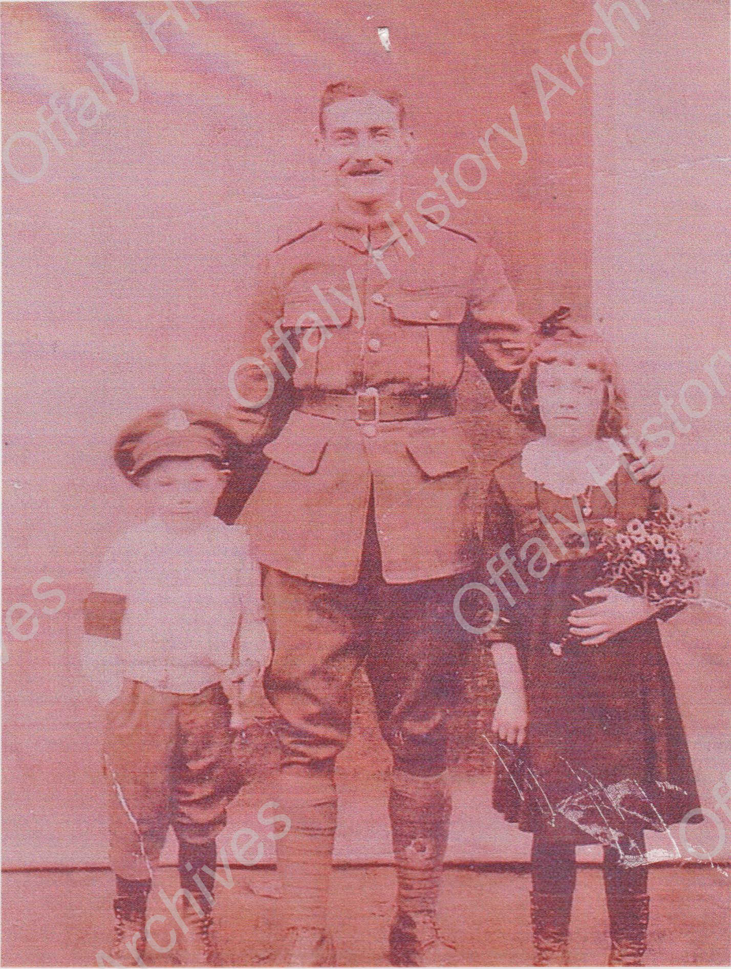 Michael Dawson McCormack with 2 French Children