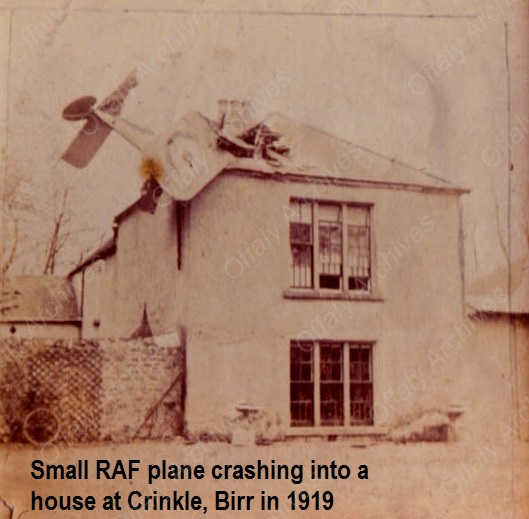 3 Plane crash into Crinkle House, Birr 18.4.1919
