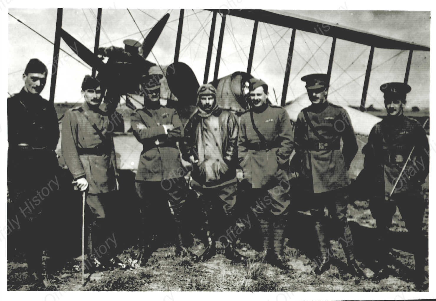 L-R Longcroft, George Dawes, Becke, Waldron, McLean, Tucker, Leonard Dawes.