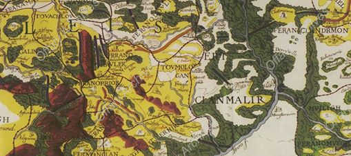 Laois Offaly 1550s map