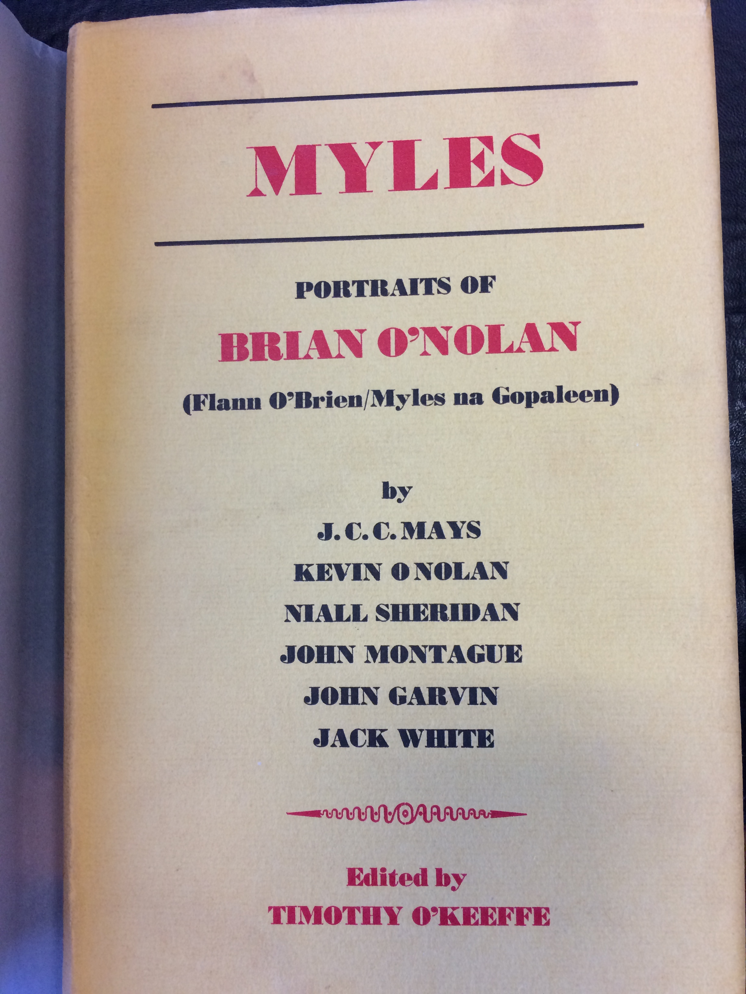 Myles by Brian O'Nolan OH