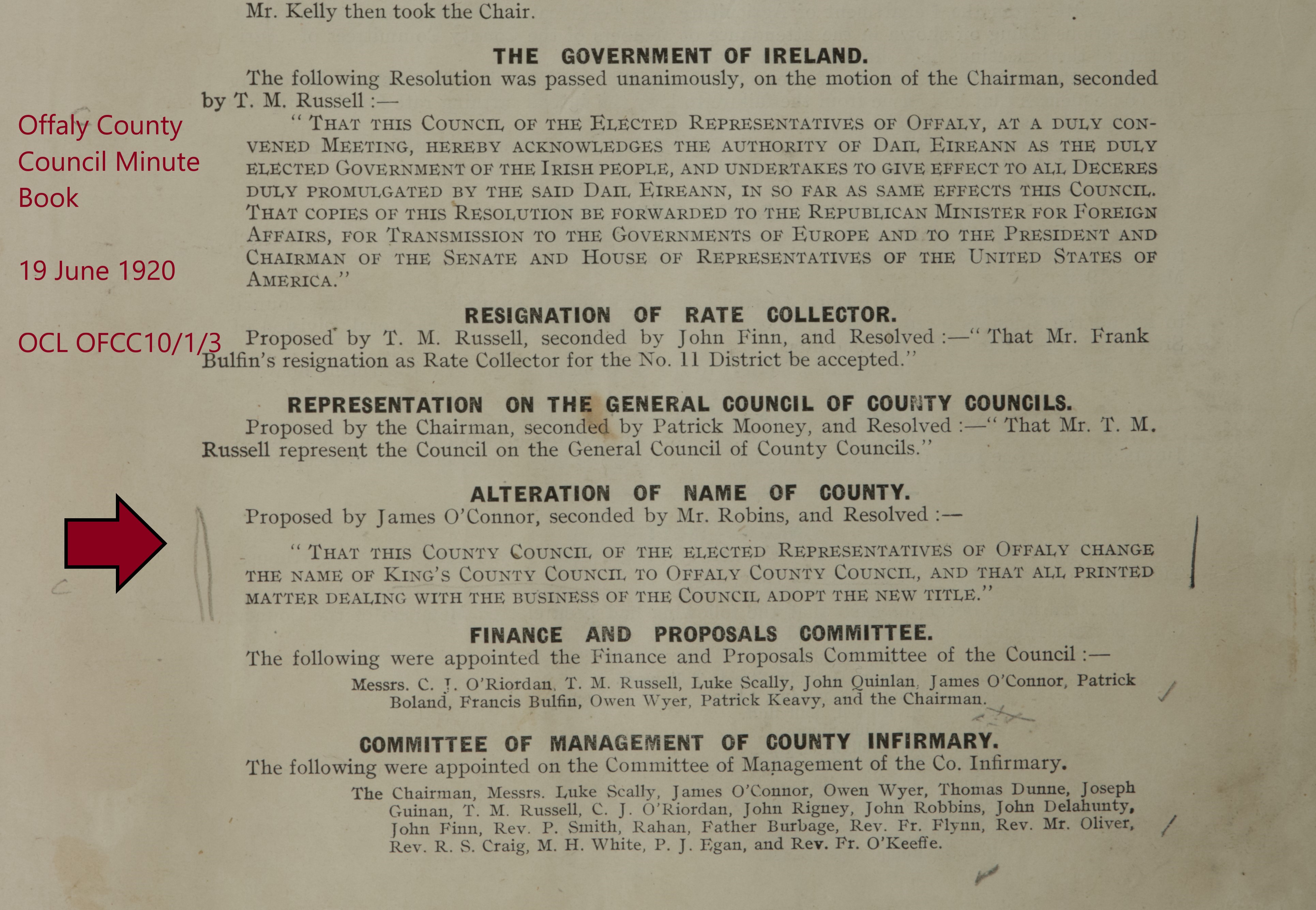 OCL OFCC10_1_3 MInute Book 19 June 1920 (2) snip 3 wm
