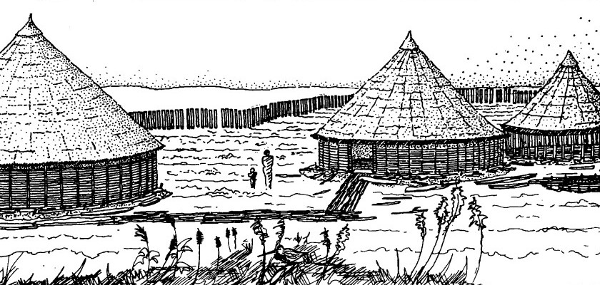 Reconstruction drawing of Confinlough settlement